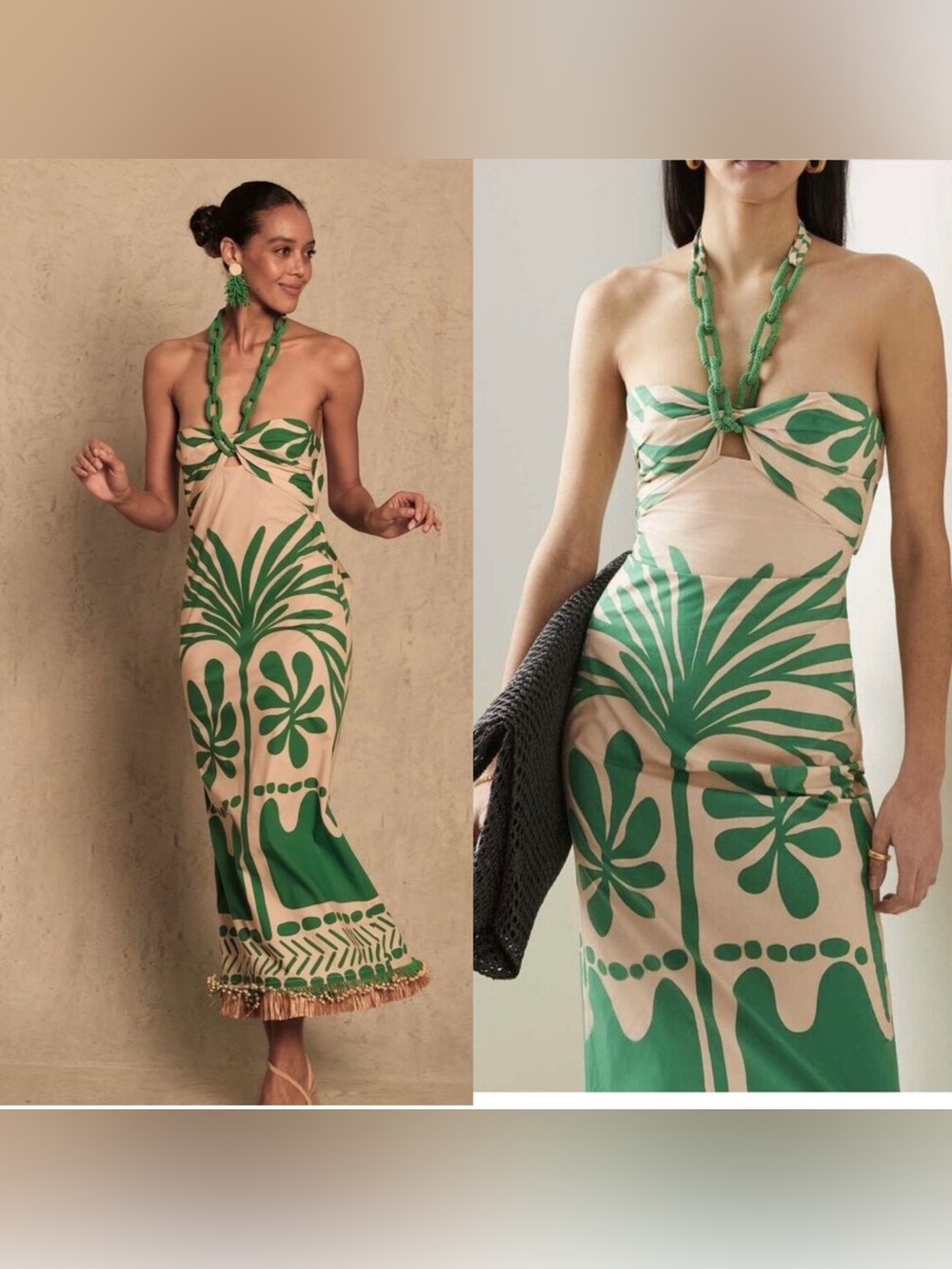 NEW Johanna Ortiz Ritmo Vivo Halter Midi Dress Cut Out Size 2 - Picture 2 of 12